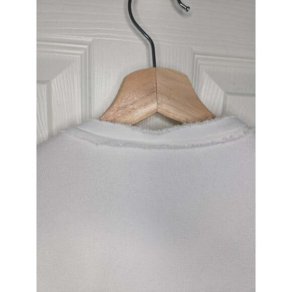 INC International Concepts Lg Women Cotton White Poly Lined Jacket Gold Zippers - Picture 9 of 11